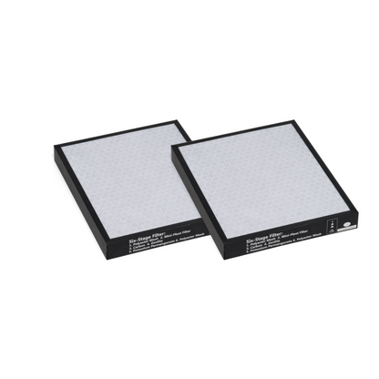 2 pre-filters for a compact air purifier on a white background. 