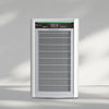 Air purifier with digital display on a gray background
