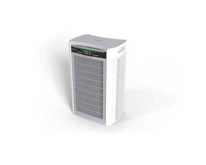 H1000 air purifier side view on a white background.