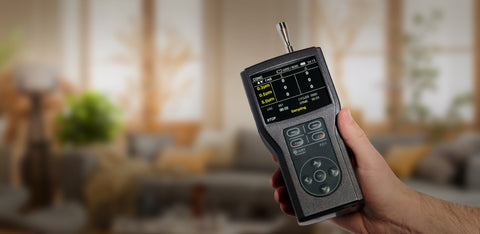 Air particle counter with zero reading
